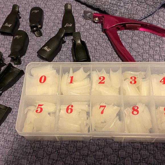 10 Piece Acrylic Nail Art Soak Off Clip Clap Adjustable Stainless Steel - Picture 4 of 4